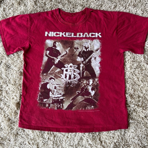 Retro Nickelback 2009 Concert Tour Short Sleeve Tee Shirt - Picture 1 of 10
